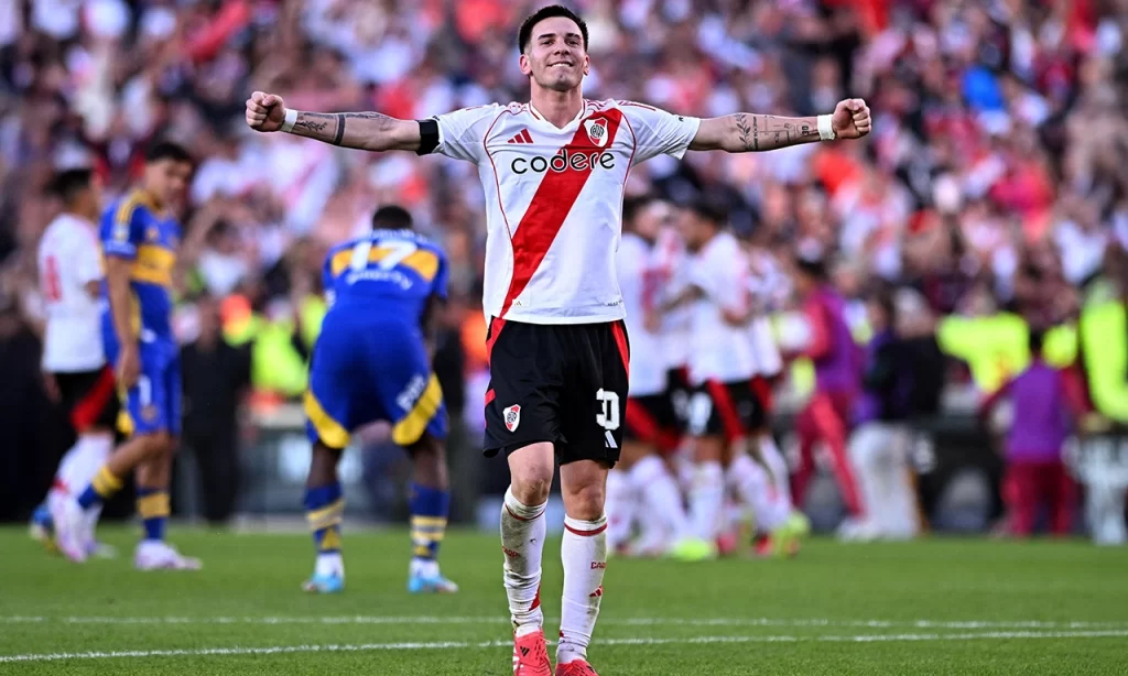 Mastantuono y su gol a Boca