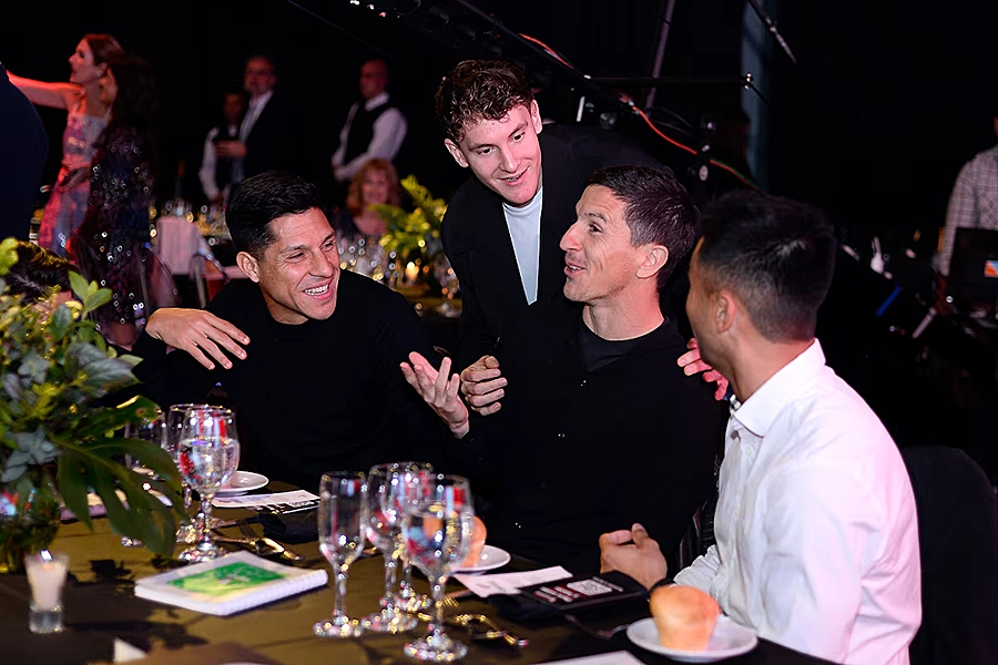 Jugadores de River en la cena Fundación River