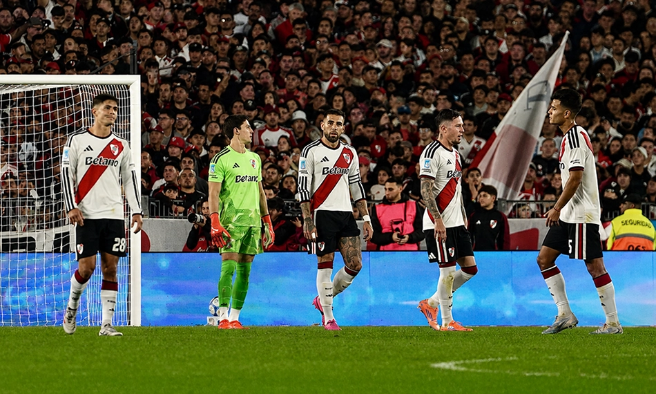 jugadores de River en la derrota frente a Rosario Central